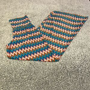 J&K S High Waist Zigzag Print Pull On Stretch Wide Leg Pants